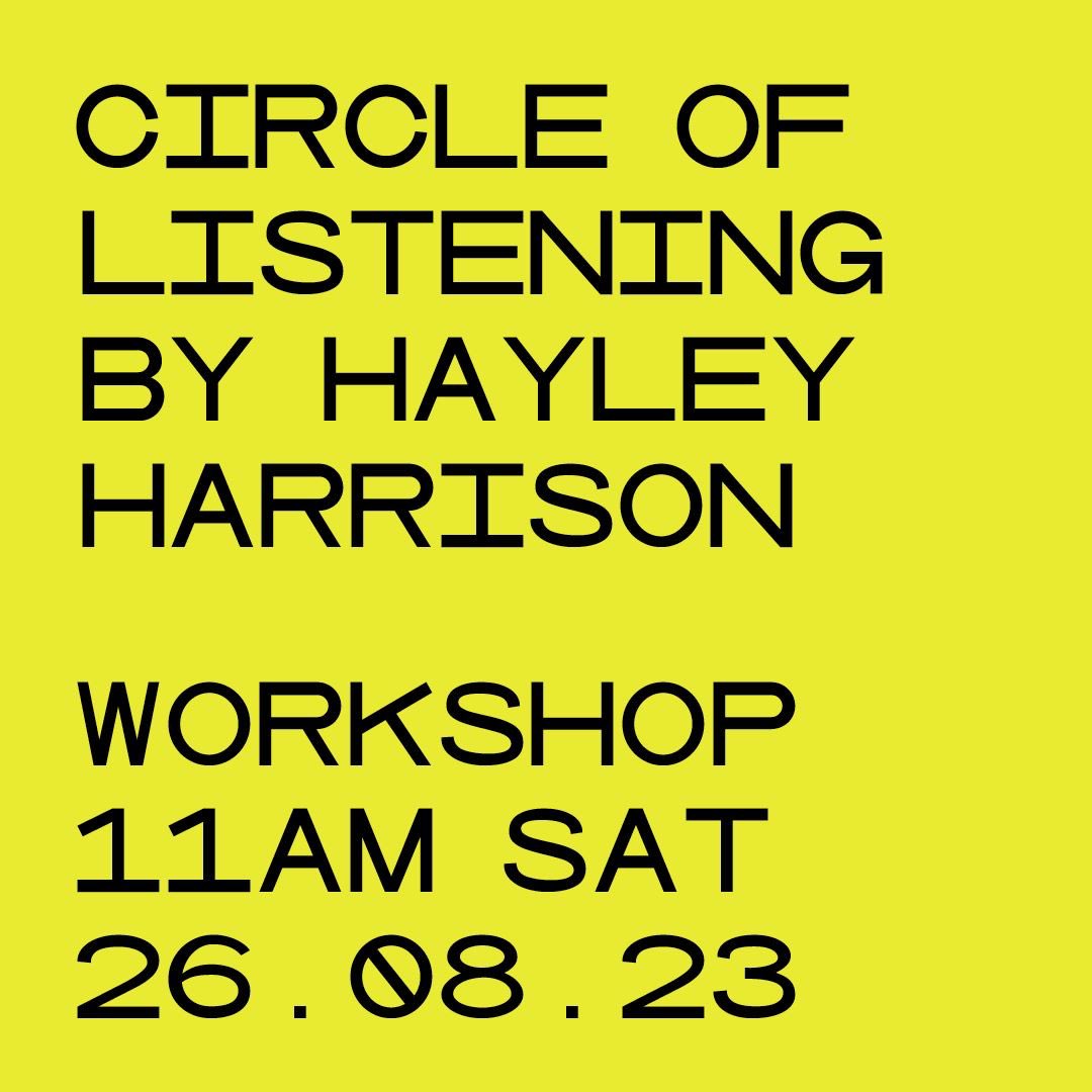 This Saturday 26th Aug (11 am - 1 pm) I will be holding a 'Circle of listening' in London starting @lotprojects ending at Victoria Park The morning will be made up of a silent walk and short meditative listening activities. Book via eventbrite eventbrite.co.uk/e/circle-of-li…
