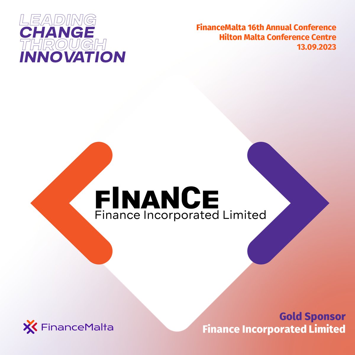 ++SPONSOR ANNOUNCEMENT++
Finance Incorporated Limited is an official Gold Sponsor for the FinanceMalta 16th Annual Conference.

Buy tickets 👉 fmannualconference.org

#FM16AC #GoldSponsor