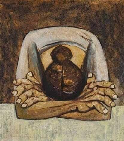samanello's tweet photo. Title: #Woman with Head on Table سيدة تضع رأسها على منضدة Artist : Eduardo Kingman ادواردو كينجمان
Date: 1963
Style: Social #Realism واقعية اجتماعية
Medium: oil on canvas زيت ع قماش
#art #paintings #IndigenousPeoples #Workers #PoliticalTerrorism #deformations #PoliticalProjection https://t.co/cp5MWH1pko