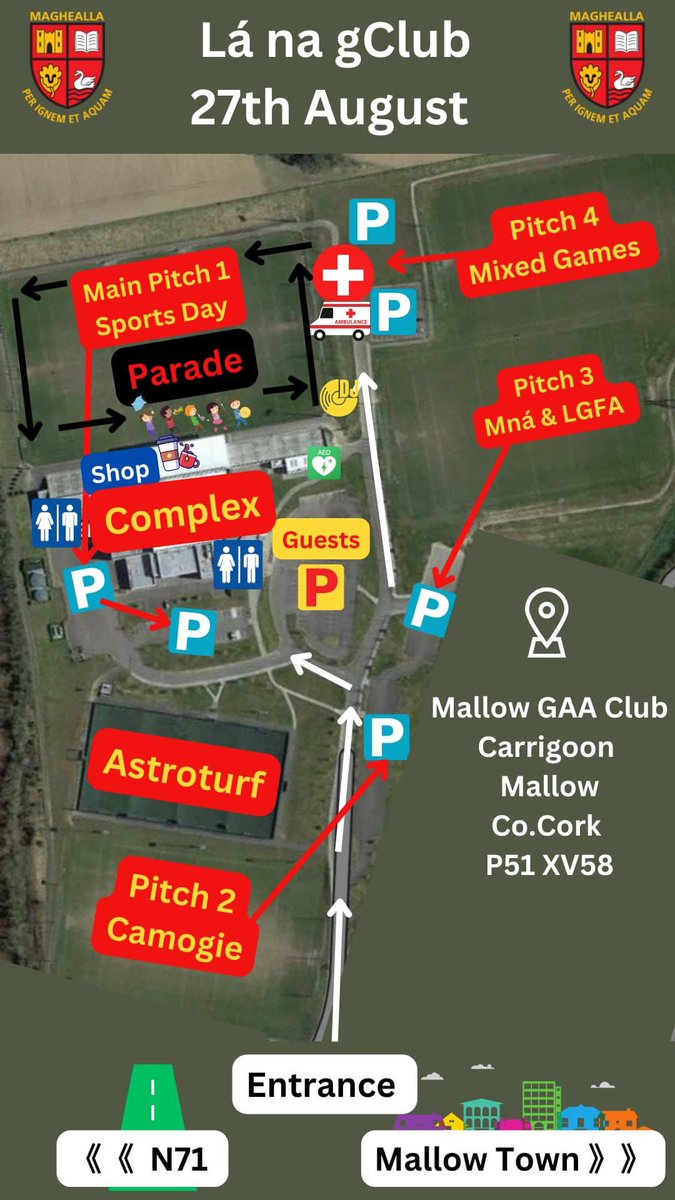 La na gClub this Sunday 27th Aug <a href="/carrigoon/">Mallow GAA</a> <a href="/mallow_juv_gaa/">Mallow Juvenile GAA</a> <a href="/MallowCamogie/">Mallow Camogie</a> <a href="/LgfaMallow/">Mallow LGFA</a> <a href="/OfficialCorkGAA/">Cork GAA</a> <a href="/RebelOg_/">Rebel Og</a> <a href="/DanosSupervalu/">Danos Supervalu</a> <a href="/mallowgrouch/">stephen murphy</a> <a href="/Davismallow/">Davis College Mallow</a> <a href="/PatricianAcade1/">Patrician Academy</a> <a href="/PatricianAcad/">Patrician Academy</a> <a href="/gaa_pam/">PAM GAA</a>