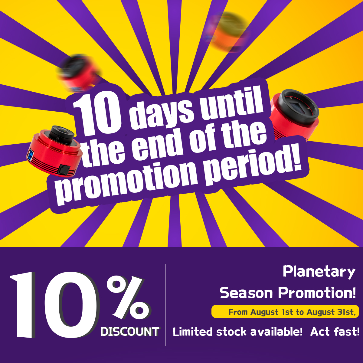 zwoastro's tweet photo. 😉Here's a planetary camera selection guide, check it out!
🔗: https://t.co/tOqJgMu0Bx
Only 10 days left until the Planetary Season Promotion ends‼️
👉Seize the opportunity to get yours now!
🛒: https://t.co/nKPkXCPp59
#planetarycamera #zwo #planetaryseason #astrophotography https://t.co/XpFH2xZutP
