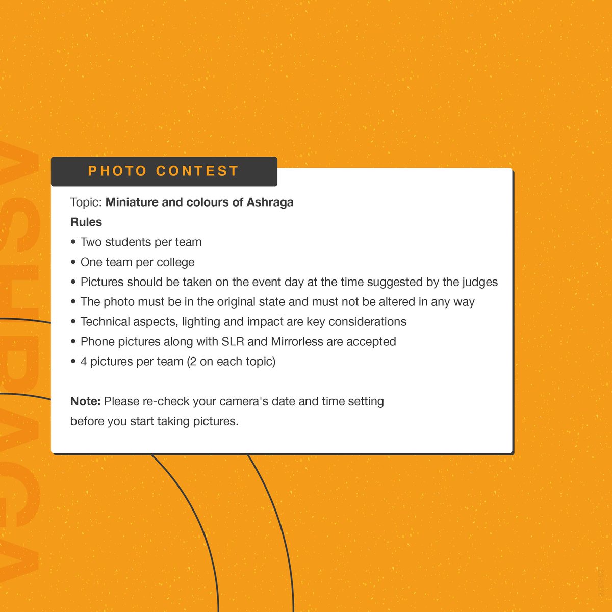 Come be a part of #Ashraga and experience the colours of physics through our various intercollegiate events.
This event is brought to you by the Department of Physics, VV Puram on the 23rdof August!
#JAINCollege #JAIN #Physics #fest #Event #Competition #Quiz  #Collage