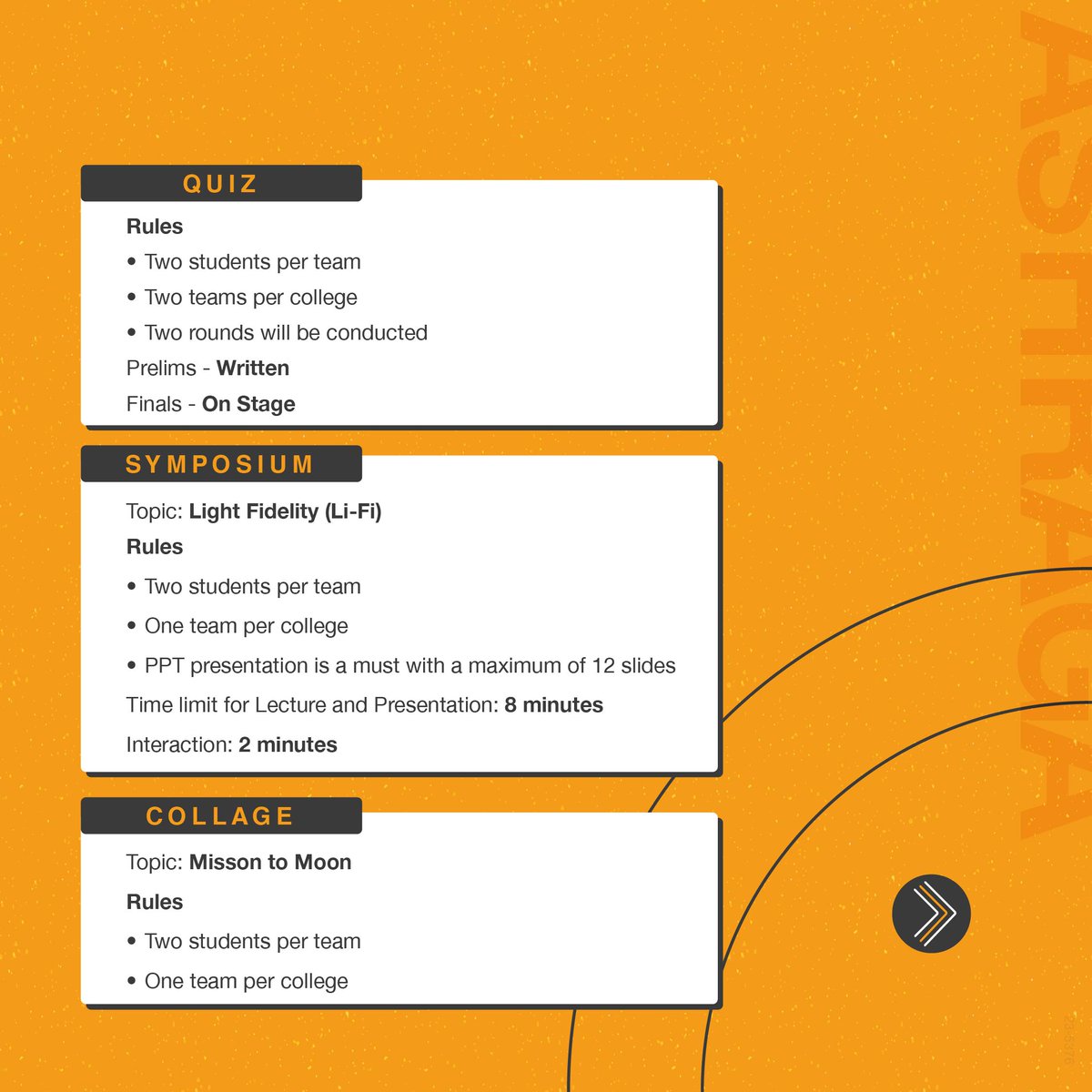 jaincollege's tweet photo. Come be a part of #Ashraga and experience the colours of physics through our various intercollegiate events.
This event is brought to you by the Department of Physics, VV Puram on the 23rdof August!
#JAINCollege #JAIN #Physics #fest #Event #Competition #Quiz  #Collage https://t.co/vwVlF85FcC