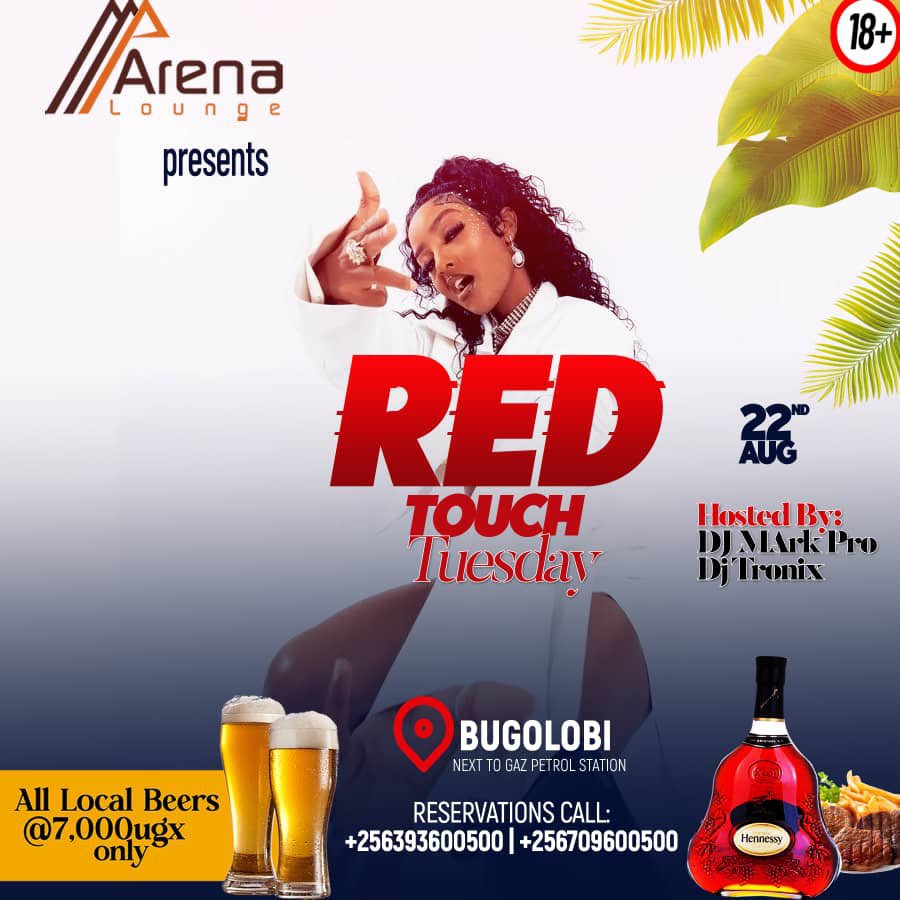 ArenaBugoloobi's tweet photo. This Tuesday party is unmatched,any day is a party day for us🔥🔥🔥don’t miss out on #RedTouch tonight,no cover charge https://t.co/41TGlVPKXs
