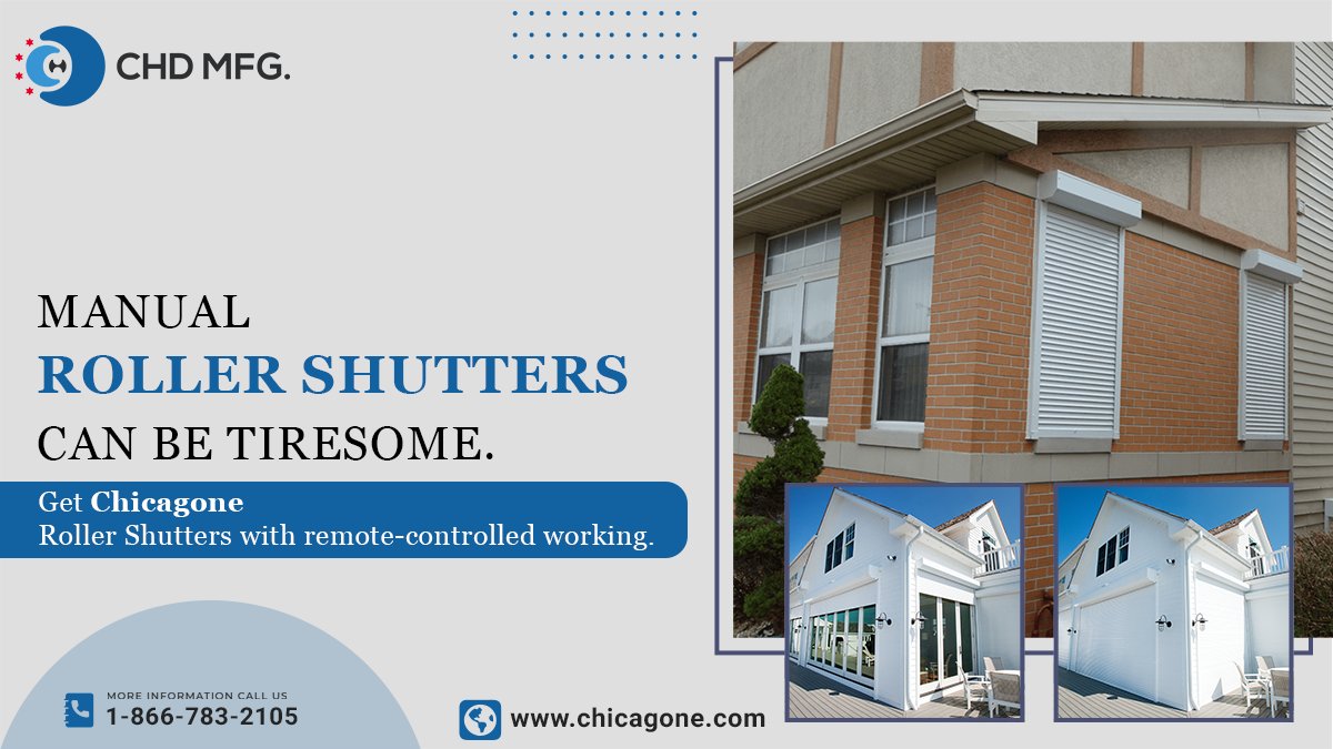 chicagoneweb's tweet photo. Does opening and closing your roller shutters bother you? Opt for electric roller shutters by Chicagone. Whether it's your office or garage, these automated shutters with simple operation make your life easier.  Click👉 https://t.co/vhVq0GyDt6

#chicagone #electricrollershutters https://t.co/tbnjiBrjtc