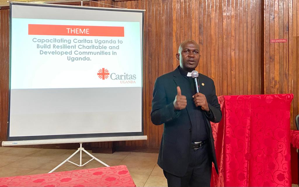 The director of Caritas Uganda Fr. Hillary Muheezangngo welcomed the Caritas staff from all over the country to the Annual General Meeting at Pope Paul Memorial Hotel. <a href="/CaritasAfrica/">Caritas Africa</a> <a href="/CHewasa/">Caritas Fort Portal - Hewasa</a>