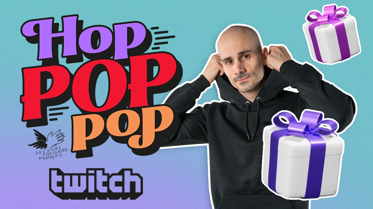 SecoursPop's tweet photo. Concours : 10 places à gagner pour assister au tournage de l'émission #HopPopPop le 26/8 !🎁

Pour participer :
✅ RT ce tweet
✅ Follow @secourspop &amp; @TontonTwitch 

🍀 Tirage au sort le 24/8 ! Le gagnant sera contacté en MP. Tournage en IDF. https://t.co/maTuL82LUv