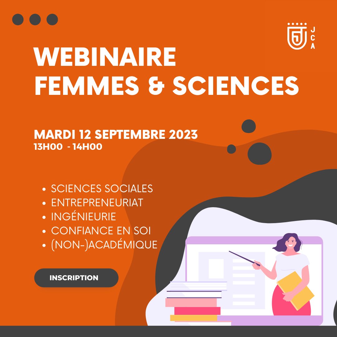 AssociesJeunes's tweet photo. Notre webinaire sur la place des femmes en sciences est de retour pour la seconde édition !

C’est le 12 septembre, à partir de 13h.

Inscription : https://t.co/u5bFdKTFSj https://t.co/MPjGnGbcnY