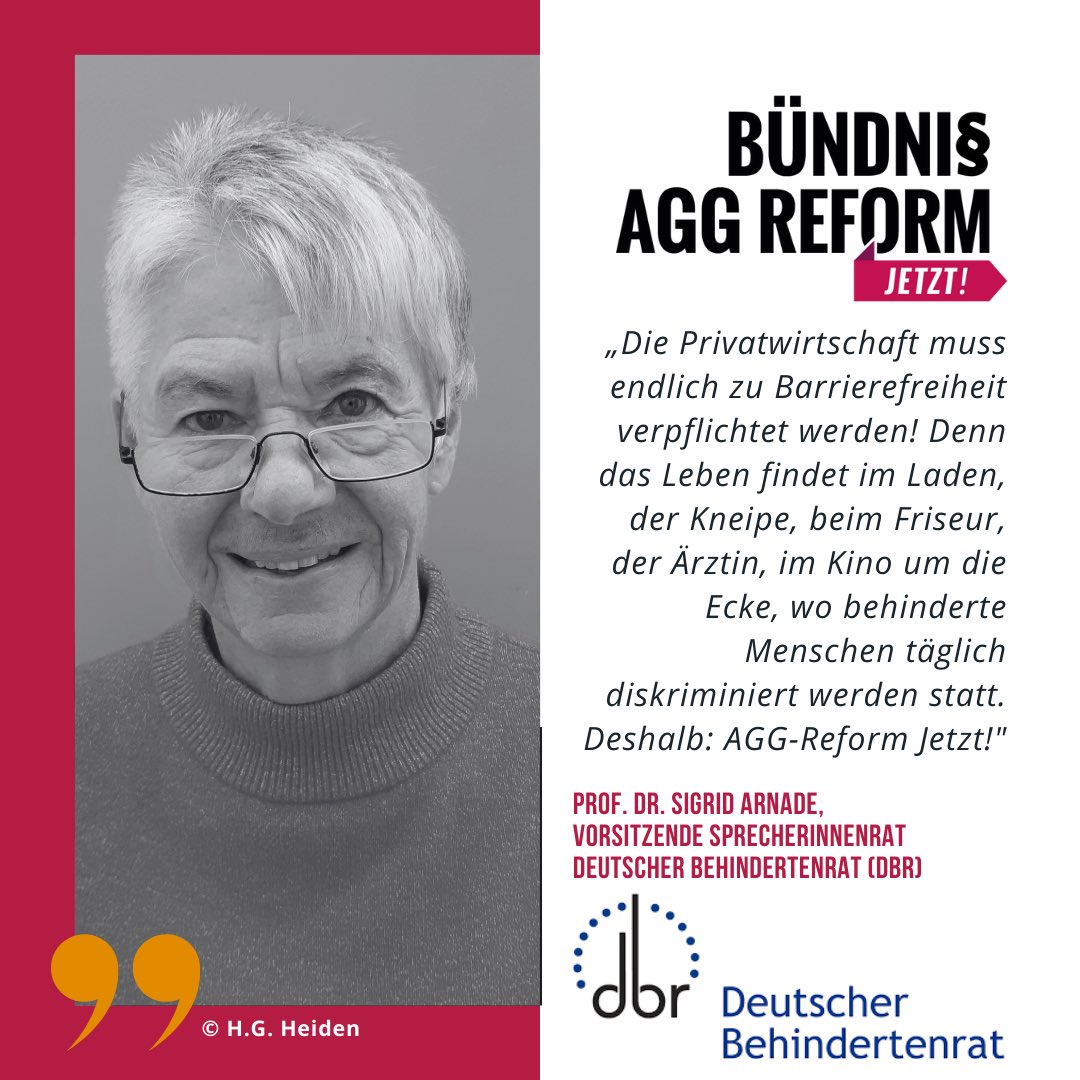 BUG_eV_'s tweet photo. Auch heute teilen wir wieder einen Post, der erklärt wie wichtig eine Reform des Allgemeinen Gleichbehandlungsgesetz ist. 
Vielen Dank an Sigrid Arnade vom deutschen Behindertenrat @dbr_info https://t.co/KHYWx4JZmJ