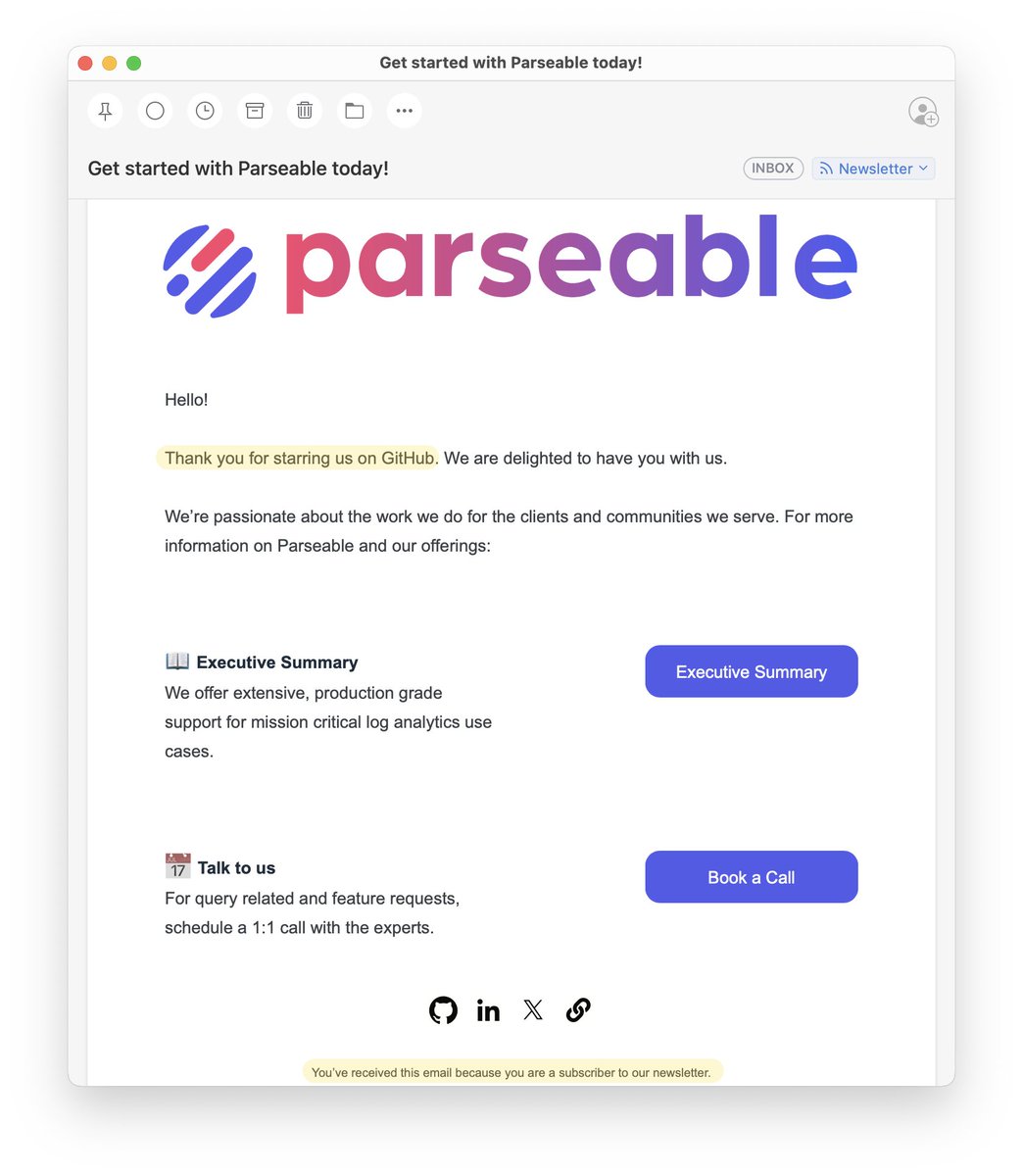 NewTag's tweet image. Inscrire à une newsletter les gens qui star un repo GitHub : une pratique marketing qu'on aime et totalement respectueuse de la loi en plus 🤮 (cc @parseableio) → tag as spam