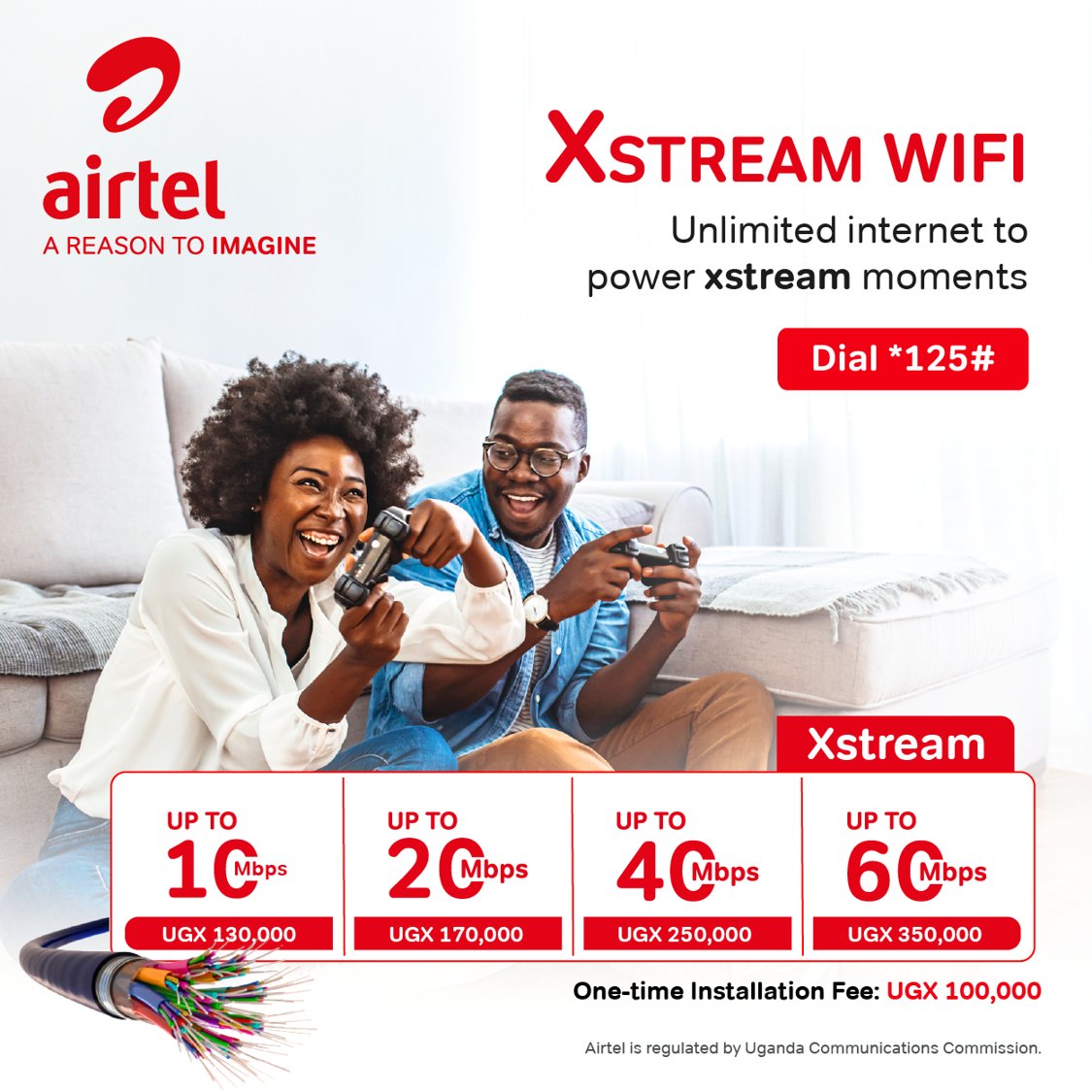 Airtel_Ug's tweet image. Enjoy unlimited internet with Airtel #XstreamWifi . Dial *125# today to get the fastest speeds on the market.
