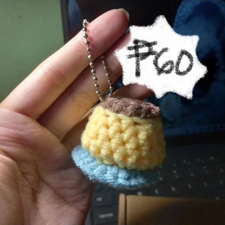 dojellofi's tweet photo. wts lfb ph crochet pudding charm 🍮

���� pudding ₱60
𖦹 pudding with toppings ₱65

mine to claim :3 https://t.co/dunHr6q2IL