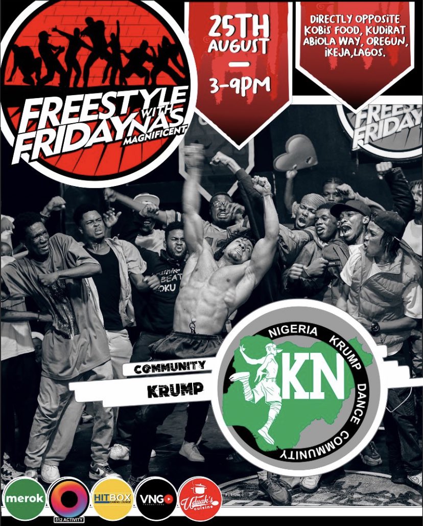 oluwaseun_jonny's tweet photo. FREESTYLE FRIDAY WITH NAS MAGNIFICENT ๐ฅ๐ฅ
Gon be lit ๐ฅ๐
#danceevent #Dance #danceshow #dancers #connect #creativeconnect https://t.co/509ibdBshr