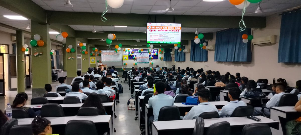 MyBharat_YNR's tweet photo. Glimpses of #YuvaSamwad organized by Ek Soch Nai Soch NGO 
@Nyksindia @YASMinistry @NYKS_RD_Delhi https://t.co/dONOkvZzST