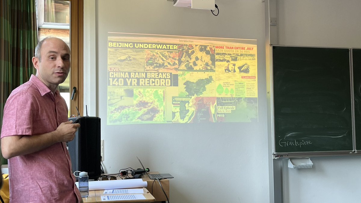 Climatologist Harald Rieder <a href="/BOKUvienna/">BOKU University</a> talks about changing water masses across our planet during the water and ecosystems workshop <a href="/forumalpbach/">EuropeanForumAlpbach</a>