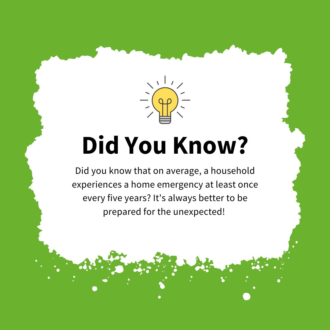 D_A_G_UK's tweet image. Did you know? Homes face a #HomeEmergency every 5 years on average. Stay prepared with our reliable Home Emergency Cover. Protect what matters most! 💡🏠 #DidYouKnow #SafetyFirs