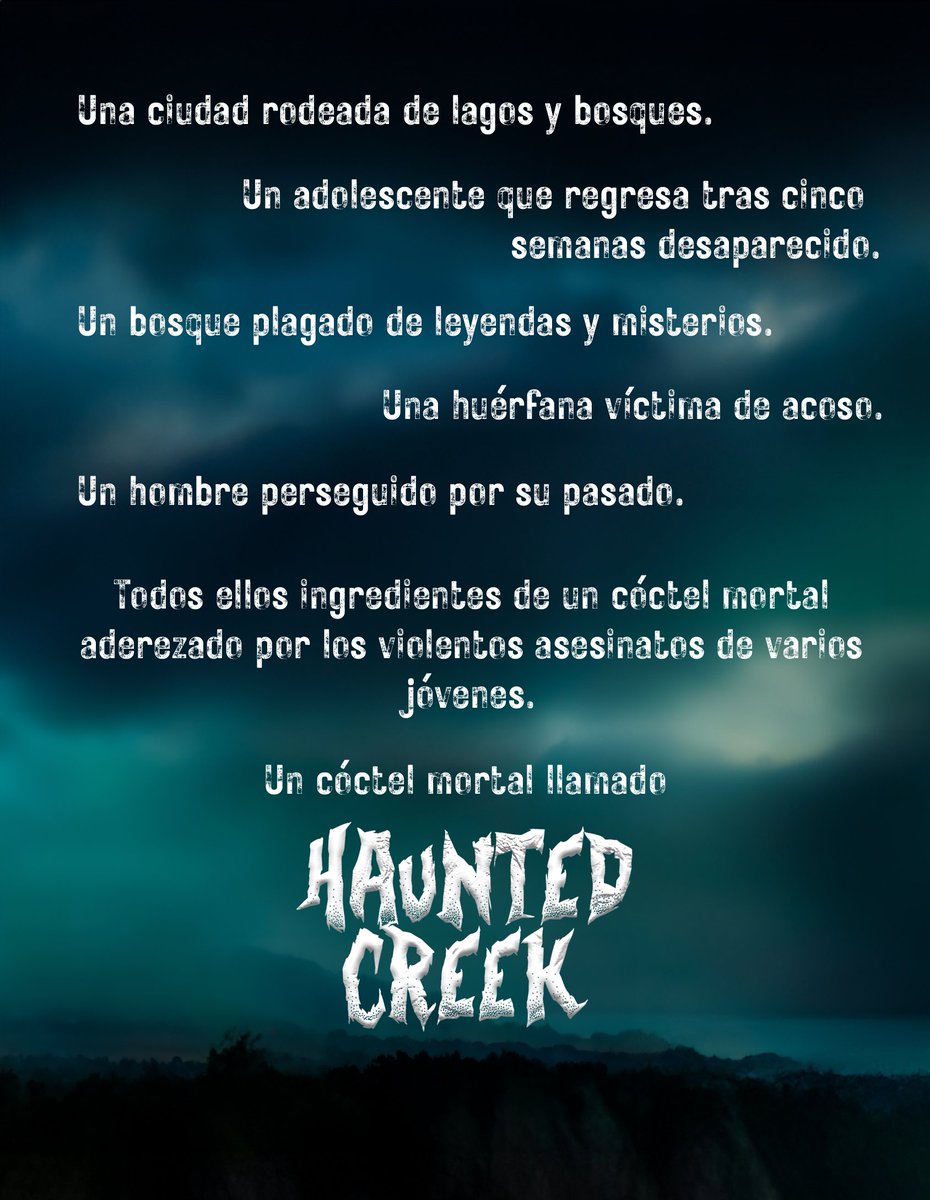 FranRomi17's tweet photo. Aquí va la sinopsis de Haunted Creek, mi última novela, ya a la venta en Amazon

Haunted Creek https://t.co/TbCOmhD6cr https://t.co/PwBJs8o7Yz