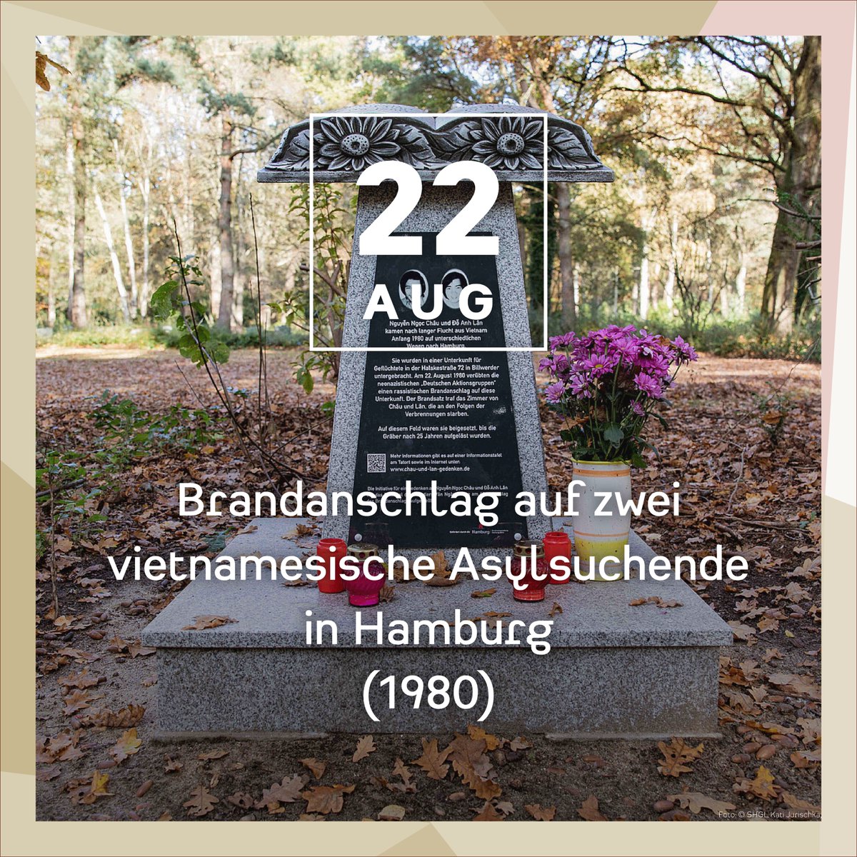 Am 22. August 1980 wurde in Hamburg einer der ersten rassistisch motivierten Morde in Deutschland verübt. Nguyễn Ngọc Châu und Đỗ Anh Lân fielen diesem Brandanschlag zum Opfer. Dan Thy Nguyen schreibt über dieses Verbrechen: bit.ly/3YLYeFH