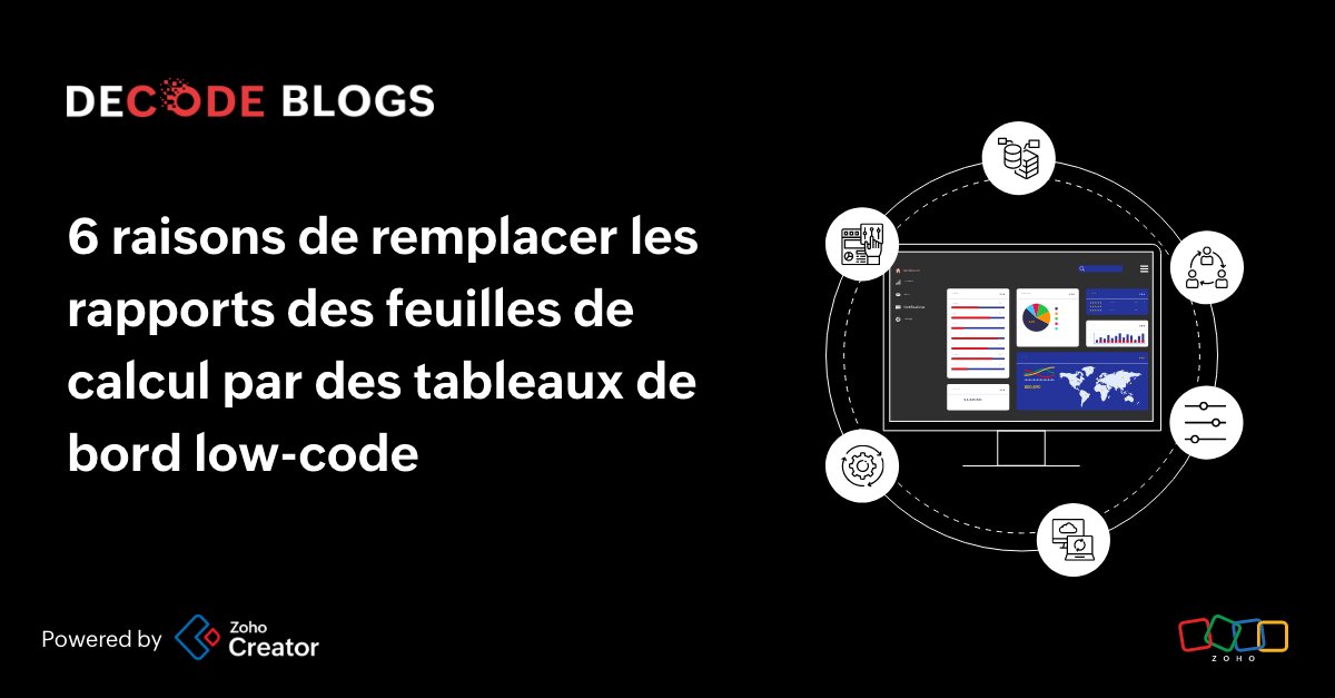 ZohoFrance's tweet image. On a tous démarré avec des feuilles de calcul pour analyser ses données, mais au bout d'un moment certaines limites sont apparues ...
Il est temps de passer à la vitesse supérieure : les tableaux de bord low-code ! 🚀 
zoho.com/fr/creator/dec… 
#ZohoCreator #Decode #Zohoblog