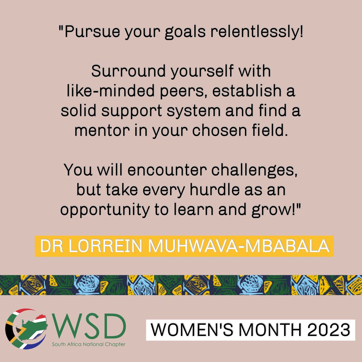 owsd_sanc's tweet photo. Join #OWSDSANC in celebrating women in science this August!
Dr. Lorrein Muhwava-Mbabala is a public health specialist with experience implementing public health projects in South Africa.
#owsd #owsdsanc #womeninscience #womeninsteam #womenasleaders #womeninpower #genderequity https://t.co/HKBRKzgVwx