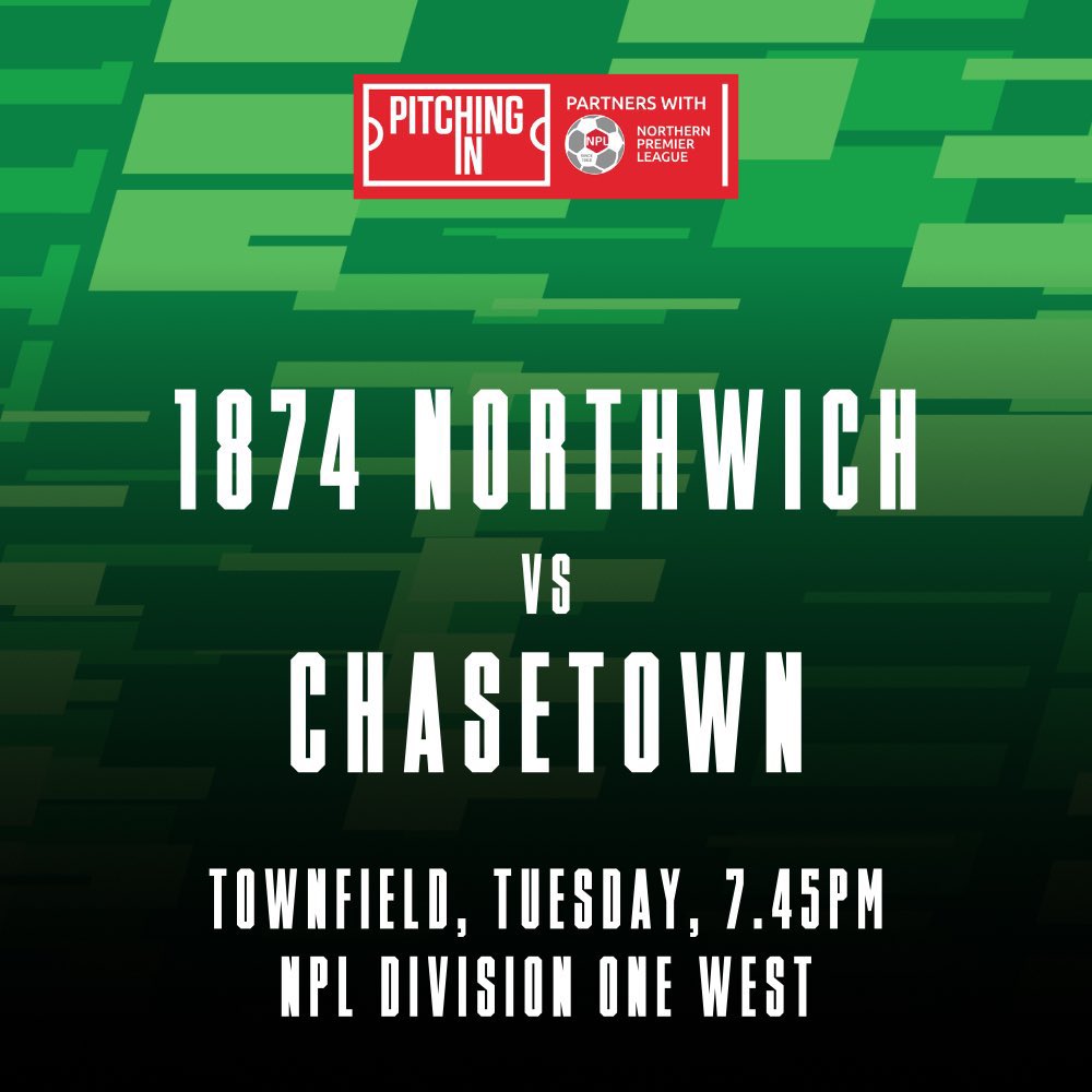 1874Northwich's tweet photo. 🟢 MATCH DAY ⚫️ https://t.co/X02iLAOnIV