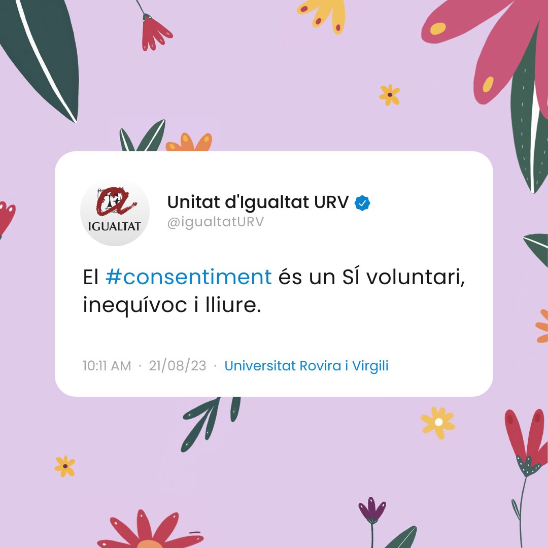 Un petó sense consentiment és violència sexual.

Sense voluntat expressa no hi ha #consentiment. ❌️ «No», «no ho sé», el silenci o la manca de resistència no són sinònims de consentiment. 

⚠️ Tot el que no és #SÍ, és una agressió sexual. 

#NomésSíÉsSí 
#SoloSíesSí
