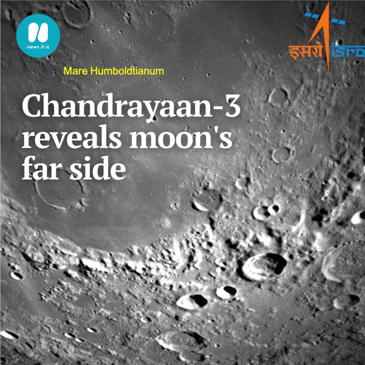 Newsitisoff's tweet photo. #Chandrayaan3 unveiling lunar marvels 🌑

#Isro today (August 20) released remarkable #Lunar far side images through Lander Hazard Detection and Avoidance Camera (LHDAC).

#LunarExploration #SpaceAdvancements #chandrayaan #moon #moonmission #spacemission https://t.co/gYE21fLqSr