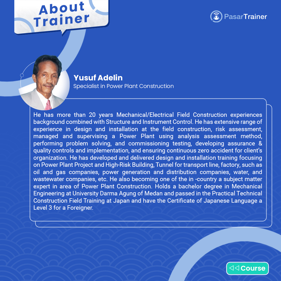 PasarTrainer's tweet photo. Meet Our Professional Trainer, Yusuf Adelin 👨🏻‍🏫
Specialist in Power Plant Construction

📌 Find out what he teaches at PasarTrainer: https://t.co/bupEdxnvJw

#pasartrainer #trainingmarketplace #trainingprovider #hrtraining #corporatetraining #learninganddevelopment https://t.co/WQbRtaYDNp