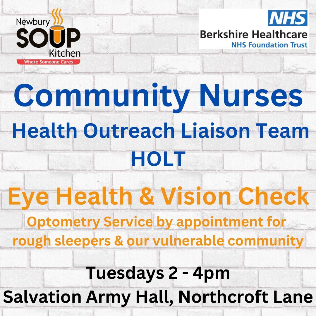 NewburySoup's tweet photo. Community, Mental Health Nurses &amp; eye health with @vjoptometrists. Many struggle to go into waiting rooms &amp; appointments due to mental health or stigma. This is a safe space to come, receive support &amp; kindness. 👀Eye tests on appointment basis 👀. #notjustsoup @NewburySoup @BHFT https://t.co/ljihaSY9YN