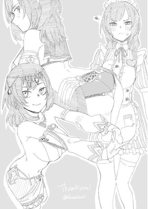 skeb一件納めました〜!ありがとうございました!
OCちゃんのコスプレスケッチ! 