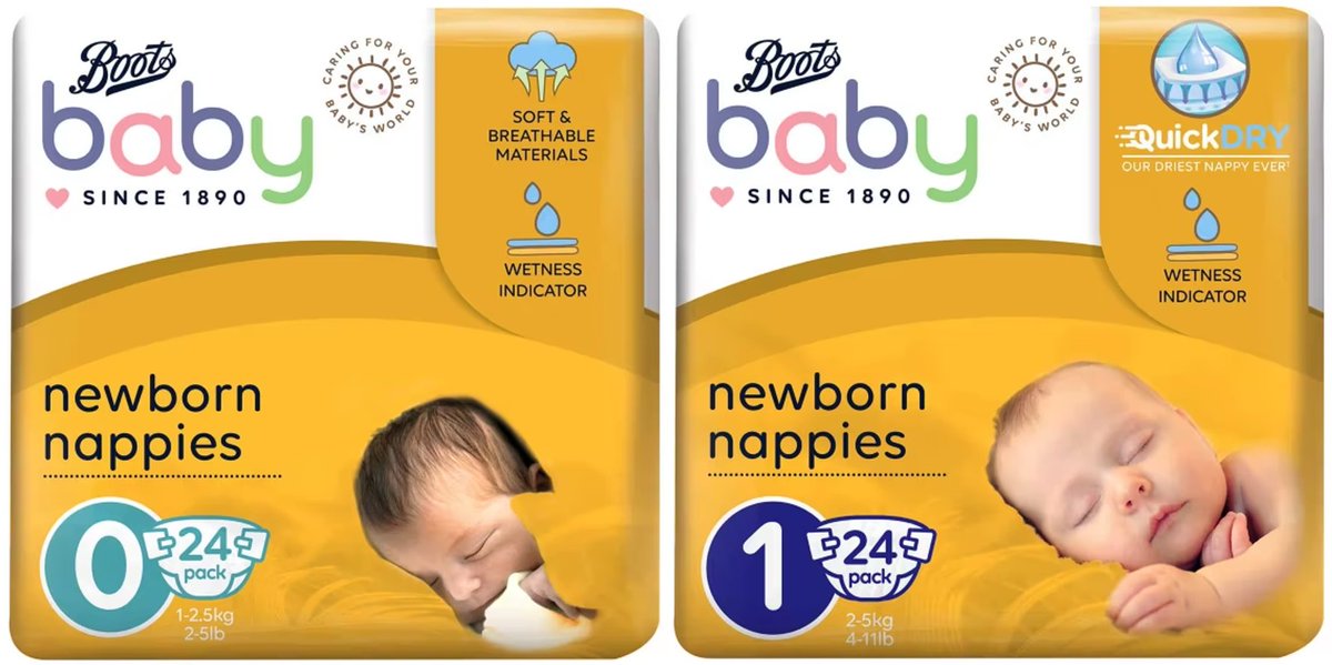FhuChild's tweet photo. La problématique des paquets de couches véhiculant les mauvais messages aux parents est une problématique européenne. Ici deux paquets de couches commercialisés en Irlande. Ne jamais coucher bébé sur le côté ! Toujours sur le dos. @https://www.boots.ie
#dodosurledos #backtosleep https://t.co/cep2cBQ4dv