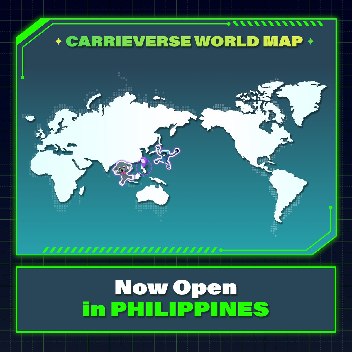 Carrieverse coming soon to Philippines🔥🔥

Carrieverse will soon be opening a server in the Philippines &amp; expand more according to our roadmap.

Stay tuned for updates😉
See you soon our Filipino friends!