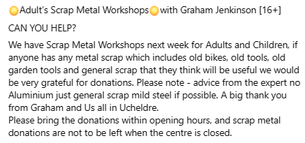 CanUcheldreCtr's tweet image. #ScrapMetalWorkshop #CanYouHelp?