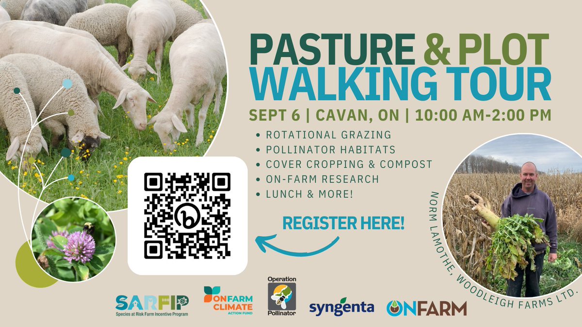 syngentacanada's tweet image. We're looking forward to the Pasture &amp;amp; Plot Walking tour on September 6th! Will we see you there? #OperationPollinator @OntarioSoilCrop @woodleighfarms