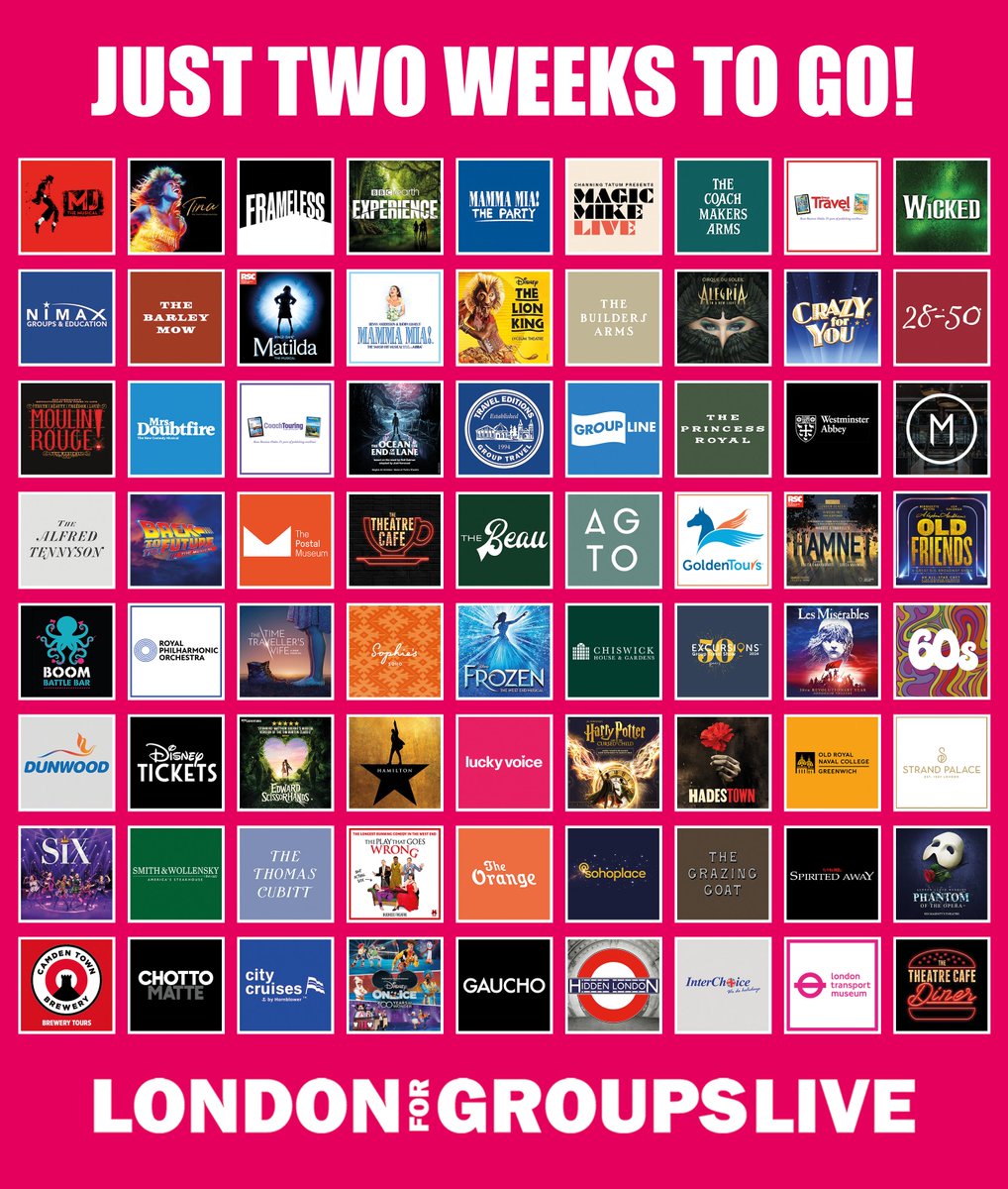 We can’t wait to welcome you back to @ActorsChurch on Covent Garden Piazza for LONDON FOR GROUPS LIVE in just 2 weeks – on Tuesday 5th September! Register to attend for free today at LondonForGroups.com