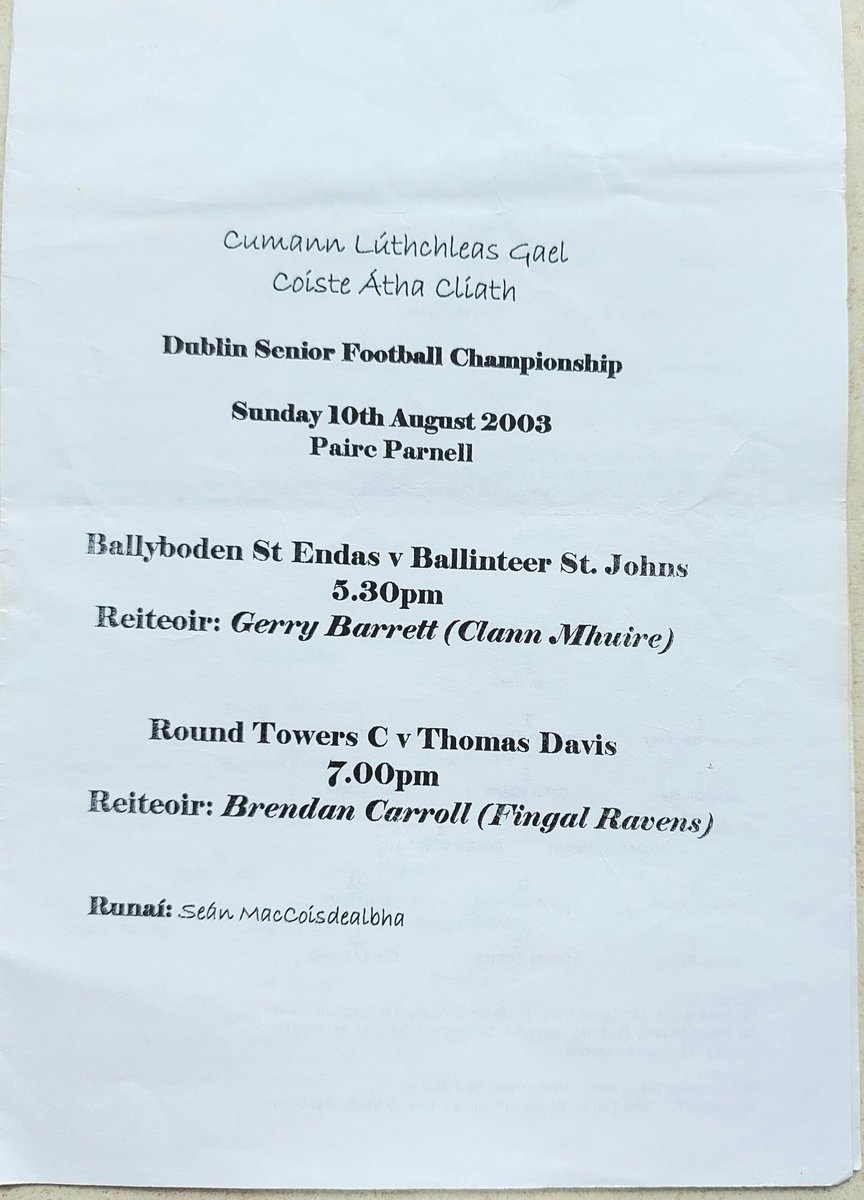 Dublin GAA Programme Collector tweet media