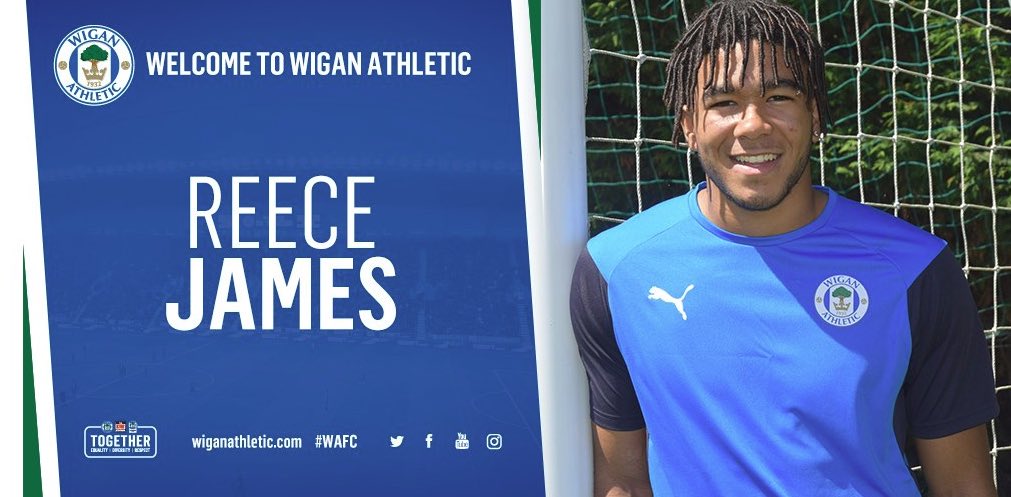 BREAKING: 🚨 Chelsea full-back Reece James has signed for Wigan Athletic on loan for the rest of the season. ✍️

Chelsea see loan deal as ideal solution to get the youngster first team minutes. #cfc #wafc