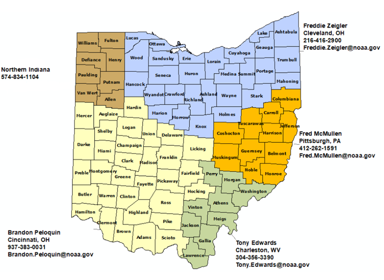 The heat of summer is upon us once again and we want to help you to find fast, reliable & accurate weather forecasts for your area. 

#ClickThePic to find the @NWS forecast office for your area. #OhioEMA #OHWX

@NWSILN 
@NWSCLE 
@NWSIWX 
@NWSPittsburgh 
@NWSCharlestonWV