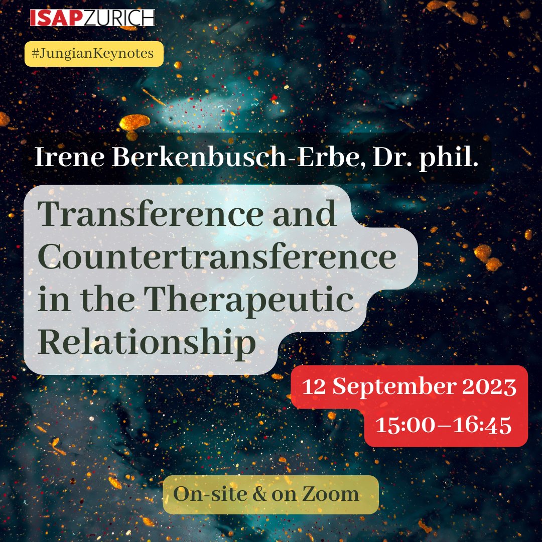 Transference and Countertransference in the Therapeutic Relationship. Sign up:  isapzurich.com/en/public-prog…

#JungianKeynotes #Transference #isapzurich #jungianpsychology #cgjung #analyticalpsychology #education #switzerland