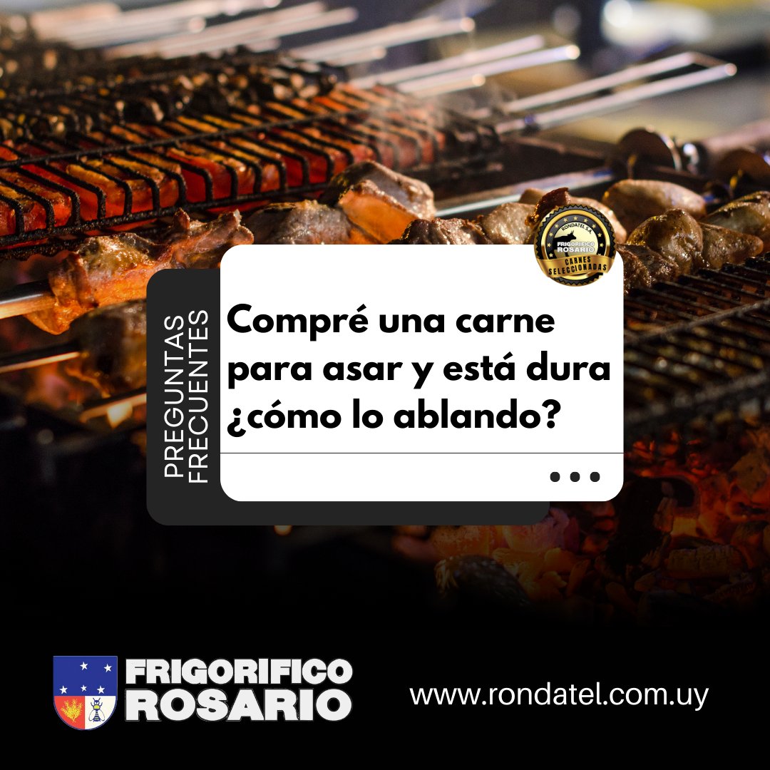 FrigorificoR's tweet photo. Te dejamos algunos trucos para ablandar la carne y lograr un super asado!

👉 Marinar la carne.
👉Golpea para la suavidad
👉 Cubre la carne con papel aluminio (horno)
👉 Sellar la carne (parrilla)

Siempre apuesta por una cocción a fuego l e n t o🔥
🥩🇺🇾🌏  #sundiroholding https://t.co/u6tgk4ParF