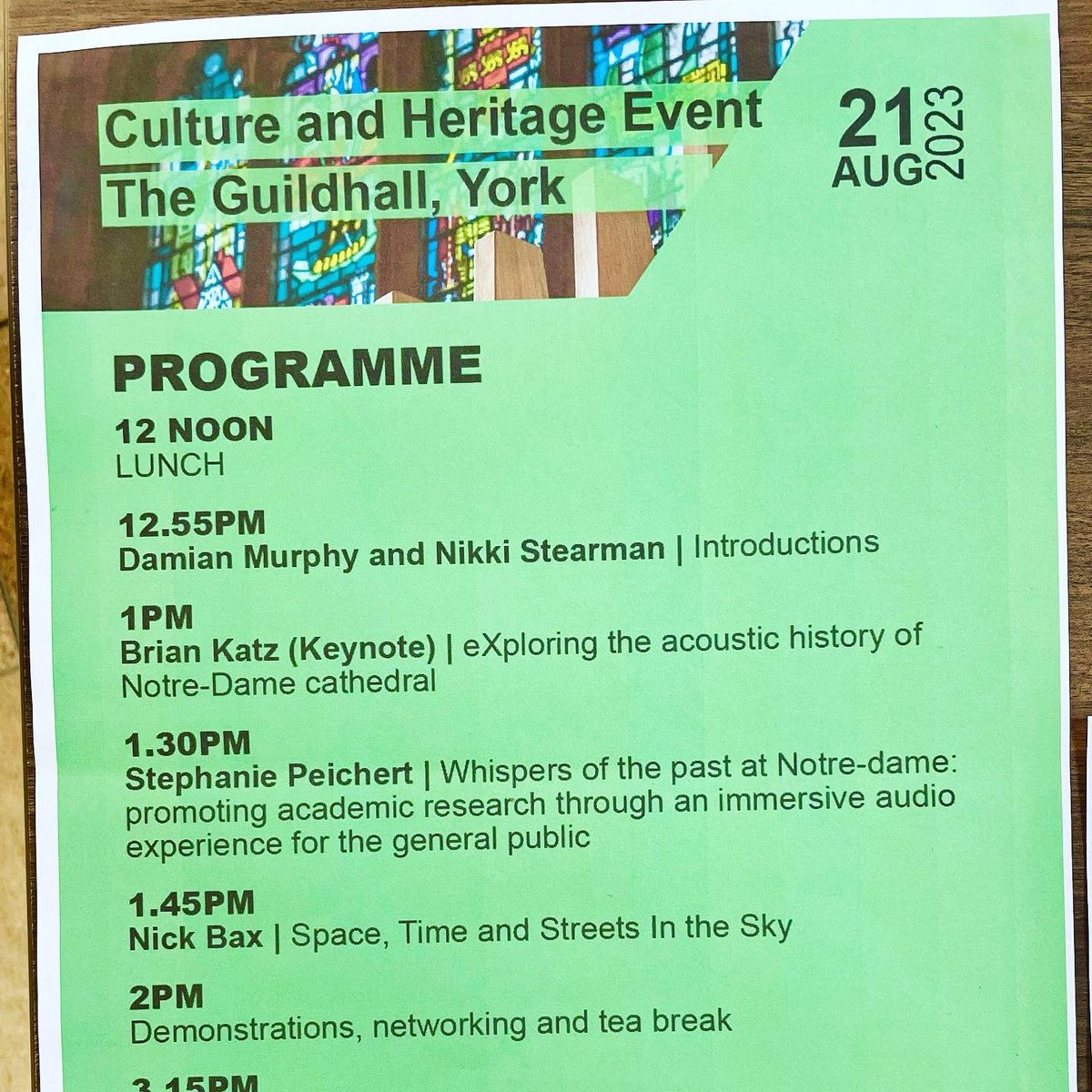 XR Stories Culture & Heritage event at York Guildhall yesterday. Good to see so many people there for Notre Dame, Sheffield Castle & Park Hill ⛪️🏰🏢 (📷@nikkistearman )