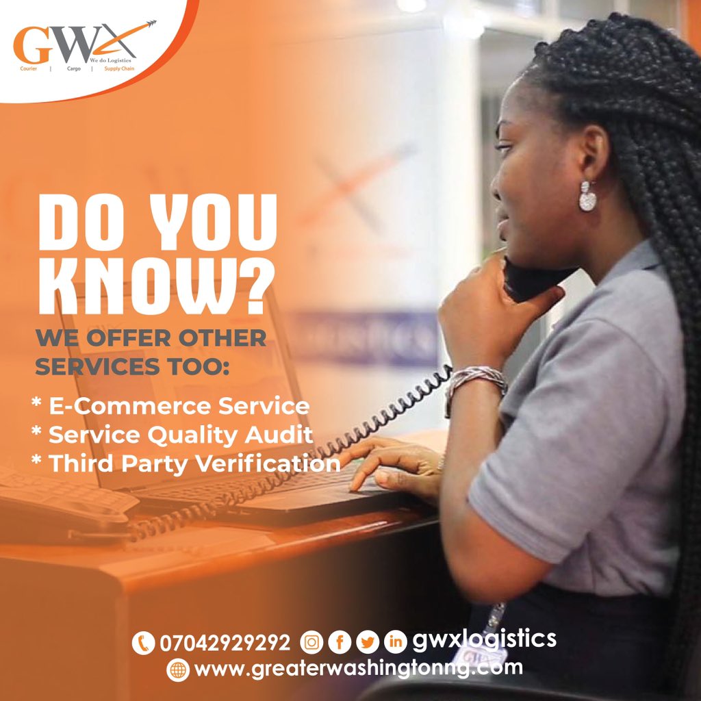 gwxlogistics's tweet photo. We go as far as just logistics for customer satisfaction
#gwxlogistic #logistics #services #courierservice #expressdelivery #airfreight #thirdpartyverification #warehousing #ecommerce https://t.co/HYnbuRPoxU
