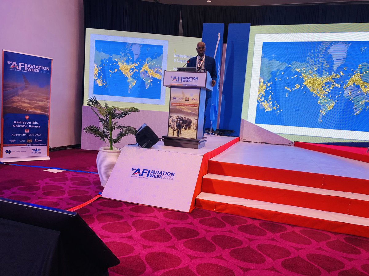 AfricanAirlines's tweet photo. Today, Mr Gaoussou Konate, #AFRAA Director Technical & Operations, took the stage at the 8th AFI Aviation Week. His presentation centred on AFRAA & industry initiatives to enhance air navigation capacity and efficiency.
Stay tuned for moreβοΈ
#AFIAviationWeek #Nairobi2023 https://t.co/9R87WARvSh