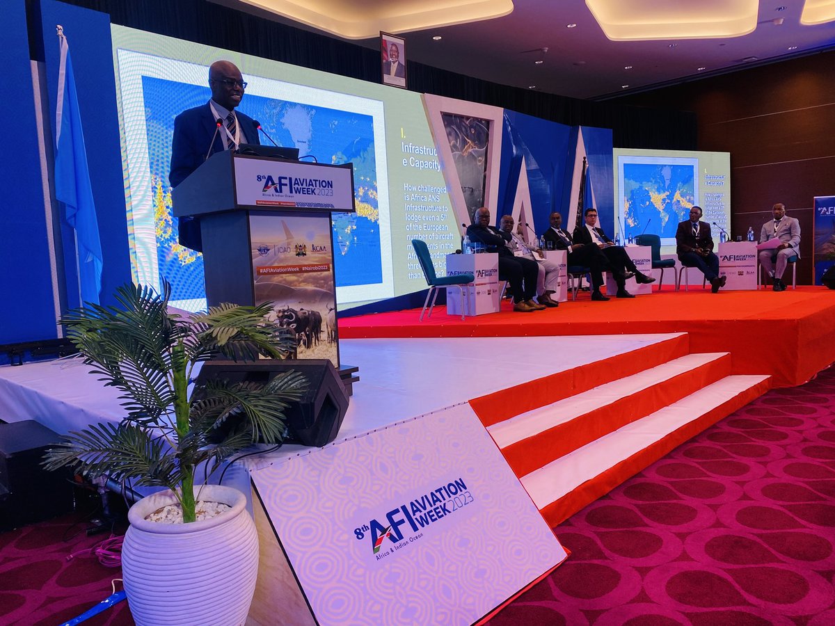 AfricanAirlines's tweet photo. Today, Mr Gaoussou Konate, #AFRAA Director Technical & Operations, took the stage at the 8th AFI Aviation Week. His presentation centred on AFRAA & industry initiatives to enhance air navigation capacity and efficiency.
Stay tuned for moreβοΈ
#AFIAviationWeek #Nairobi2023 https://t.co/9R87WARvSh