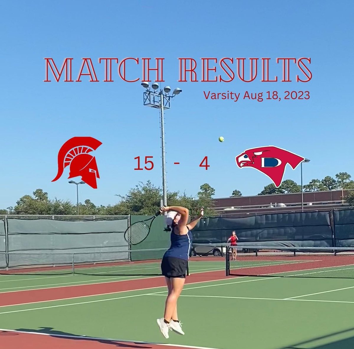 The Falcon Tennis Team fell to Porter High School last Friday. We bounce back to take on Northbrook High School at 6pm this evening! Meet us at Davis High School!