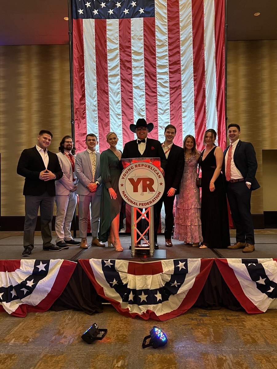 Great weekend in Dallas for the @yrnf National Convention! We were proud to bring 9 delegates and cast our votes for @haydenpadgett and @growyr2023! #recruit #train #elect