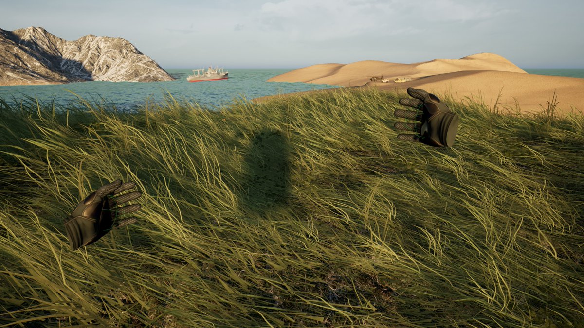 Don't laugh, but I actually took a break, grabbed my iced tea, sat there just listening to ocean waves and wind........that's what I love about VR <3