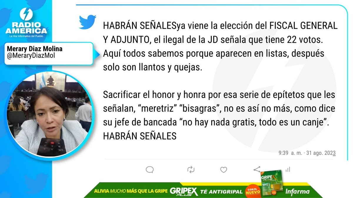 #AméricaNoticias  #Honduras

Las declaraciones de la diputada Merary Díaz en relación a las declaraciones del titular del CCEPL, Yani Rosenthal, quien en medios dijo que es “incongruente” el acercamiento de Salvador Nasralla con los nacionalistas.