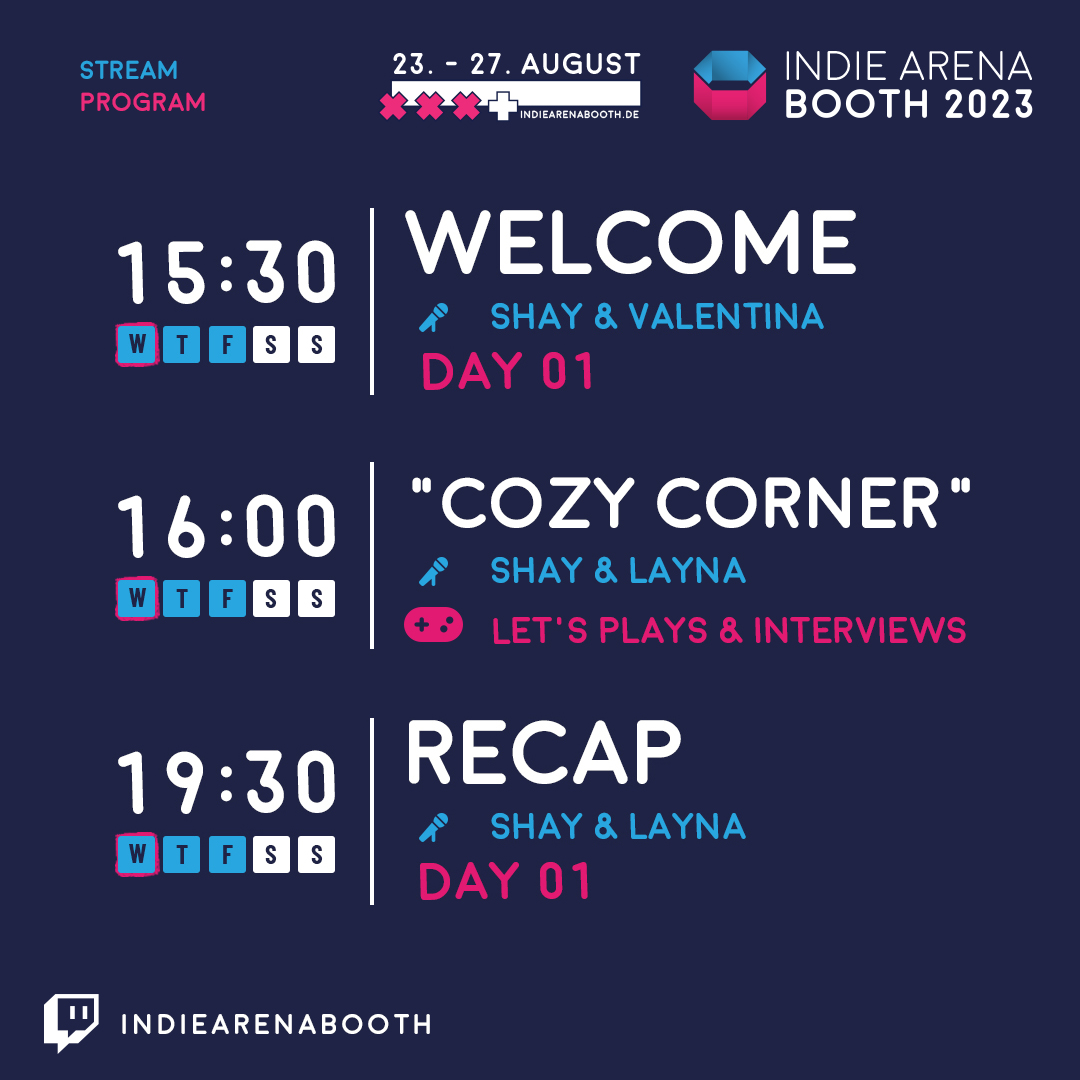 IndieArenaBooth's tweet photo. Not only are we hosting a fantastic shared indie booth full of the best Indie gems, we also happen to have our own glorious live stream on Twitch! 📺 Starting tomorrow, we're giving you 5 days filled with let's plays, interviews and more. Hosted by the amazing @moods_jpg✨(1/2) https://t.co/WyvUw3Nu3k