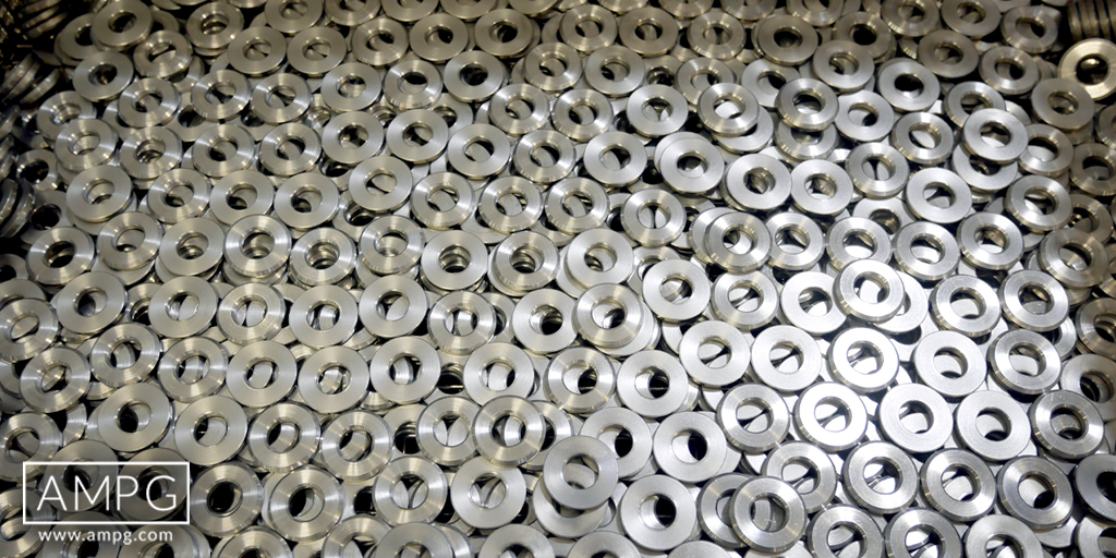 AMPG_USA's tweet photo. These #WilliamsWashers are thicker and have a beveled outside edge. They are made by machining rather than stamping and are sometimes used in spacing, clamping and bolting applications due to their tighter tolerances and flat machined surfaces. #MachinedWashers #FastenerWashers https://t.co/9ewExYyd4p